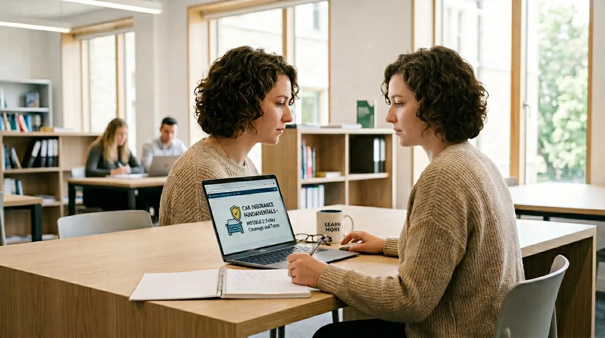 Онлайн-обучение по страхованию на ноутбуке